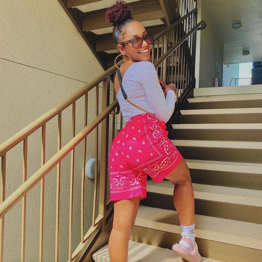 Pink bandana shorts